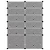 vidaXL Shoe Rack Black 94x37x125 cm PP