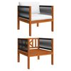 vidaXL 10 Piece Garden Lounge Set with Cushions Cream Wood Acacia&Rope