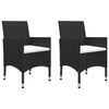vidaXL 5 Piece Garden Dining Set Black