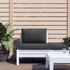 vidaXL Pallet Cushions 2 pcs Melange Anthracite Fabric