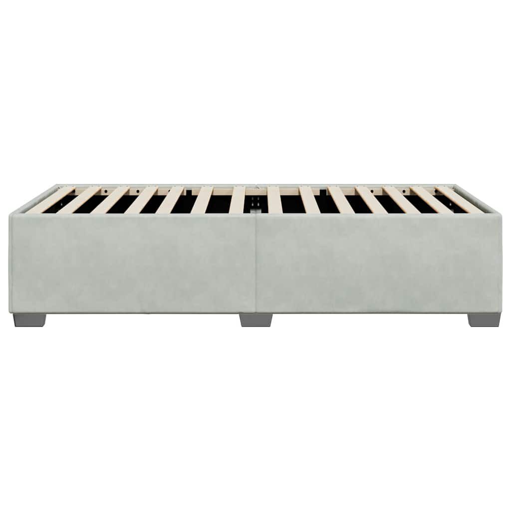 vidaXL Bed Frame without Mattress Light Grey Twin Velvet