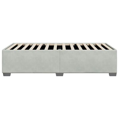 vidaXL Bed Frame without Mattress Light Grey Twin Velvet