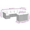 vidaXL 9 Piece Garden Sofa Set with Cushions Grey Poly Rattan
