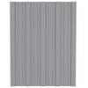 vidaXL Roof Panels 36 pcs Galvanised Steel Grey 60x45 cm