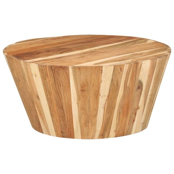 vidaXL Coffee Table Ø65x31 cm Solid Acacia Wood