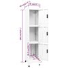 vidaXL Locker Cabinet White 38x45x180 cm Steel