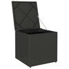 vidaXL Cushion Box with Storage Black 50 x 50 x 50 cm Poly Rattan