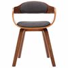 vidaXL Dining Chair Dark Grey Fabric and Bentwood