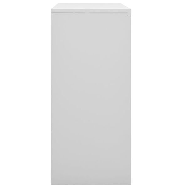 vidaXL Office Cabinet with Sliding Door Light Grey 90x40x90 cm Steel