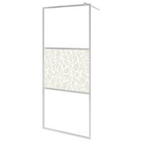 vidaXL Walk-in Shower Wall ESG Glass with Stone Design 100x195 cm