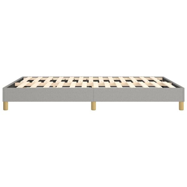 vidaXL Bed Frame without Mattress Light Grey Full Fabric (US Only)