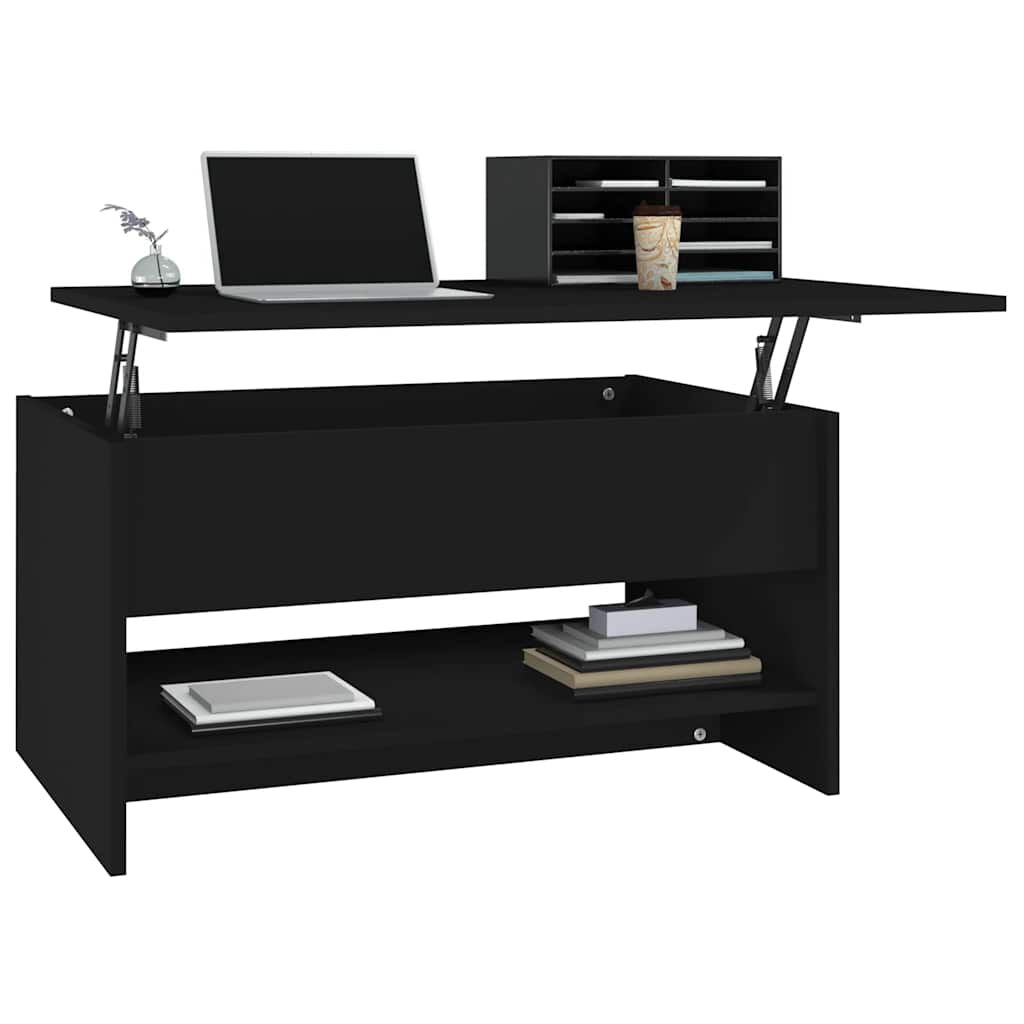 vidaXL Coffee Table Black 80x50x40 cm Engineered Wood