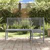 vidaXL Garden Corner Bench Grey 140 cm Solid Acacia Wood