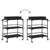vidaXL Kitchen Trolley Black 81.5x41x92.5 cm Engineered Wood