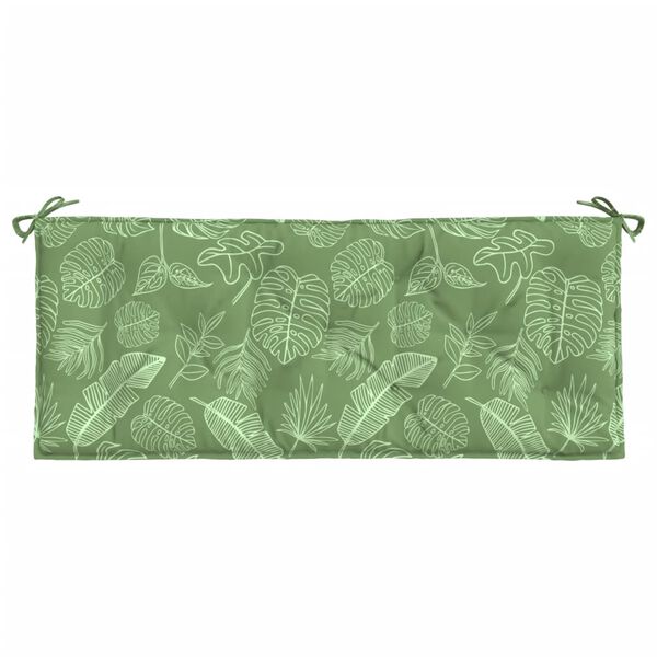 vidaXL Garden Bench Cushion Leaf Pattern 120x50x7 cm Fabric