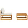 vidaXL 2 Piece Garden Sofa Set with Cushion Solid Acacia Wood