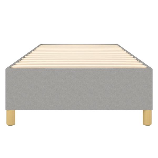 vidaXL Bed Frame without Mattress Light Grey Twin Fabric (US Only)