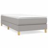 vidaXL Box Spring Bed Frame Light Grey Twin XL Fabric
