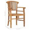vidaXL 3 Piece Garden Dining Set Solid Teak Wood