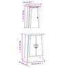 vidaXL 2 Piece Bathroom Furniture Set Solid Wood Pine
