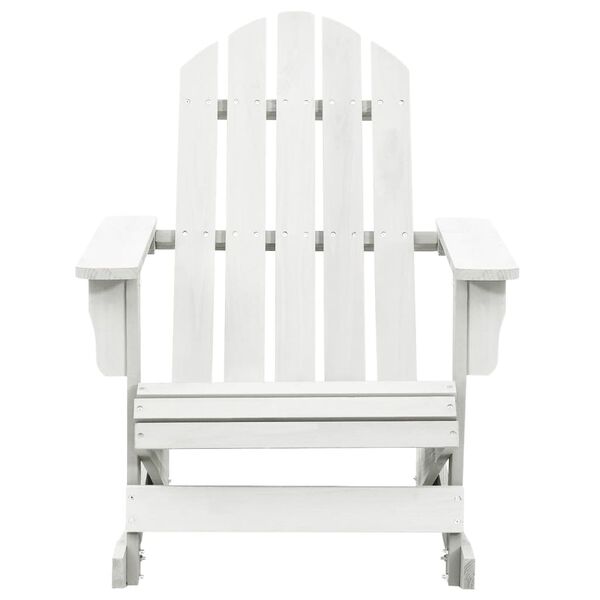 vidaXL Garden Rocking Chair Wood White