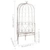 vidaXL Garden Bench 95 cm Iron Antique Brown