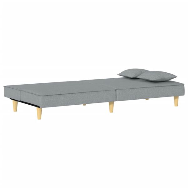 vidaXL Sofa Bed Light Grey Fabric
