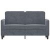 vidaXL 2-Seater Sofa Dark Grey 120 cm Velvet