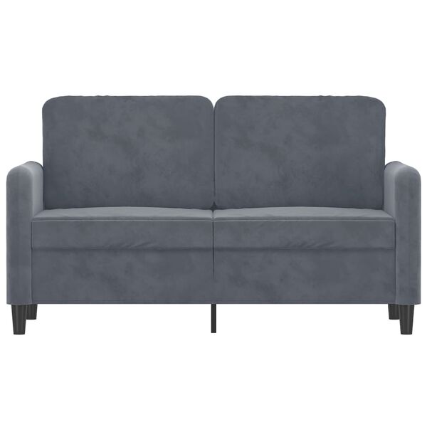 vidaXL 2-Seater Sofa Dark Grey 120 cm Velvet