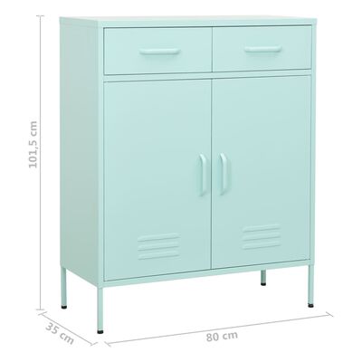 vidaXL Storage Cabinet Mint 80x35x101.5 cm Steel