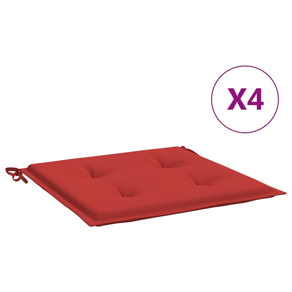 vidaXL Garden Chair Cushions 4 pcs Red 50x50x4 cm Oxford Fabric