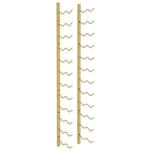 vidaXL Wall Mounted Wine Rack for 24 Bottles Gold Iron