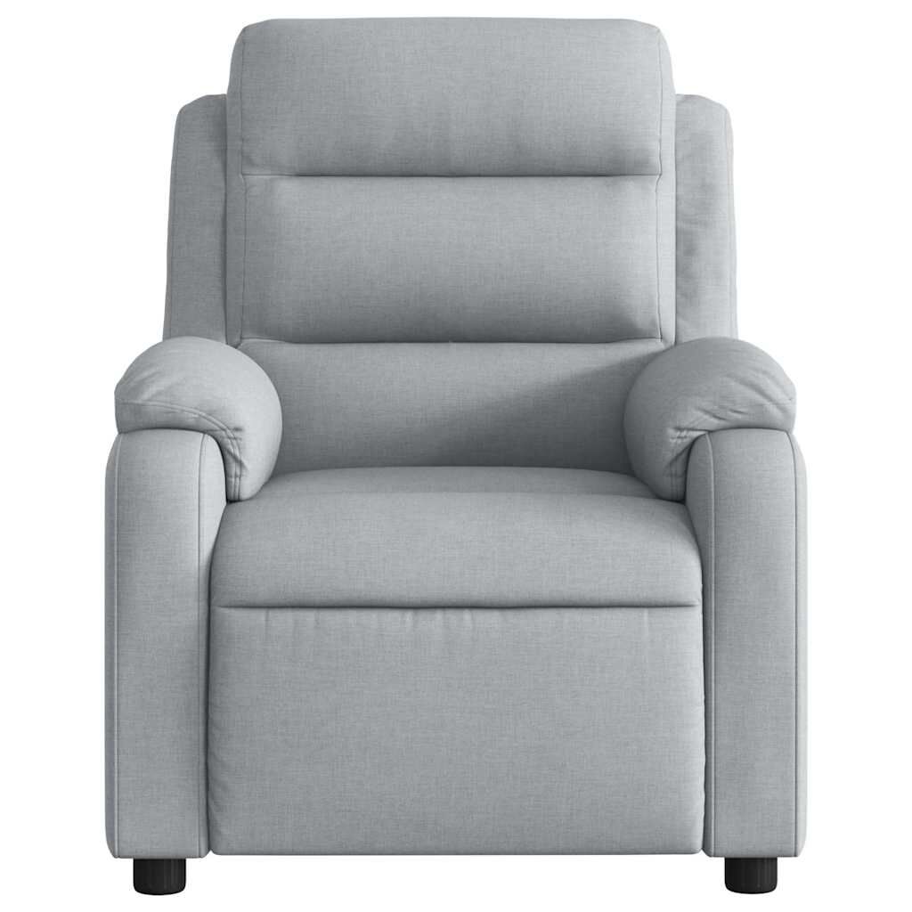 vidaXL Electric Massage Recliner Chair Light Grey Fabric