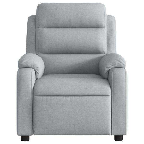 vidaXL Electric Massage Recliner Chair Light Grey Fabric