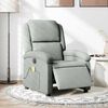 vidaXL Electric Massage Recliner Chair Light Grey Velvet