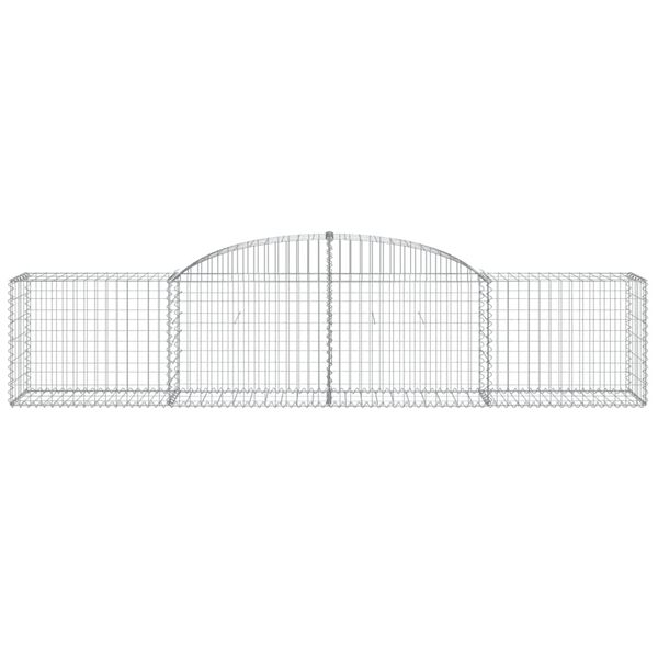 vidaXL Arched Gabion Baskets 5 pcs 300x50x60/80 cm Galvanised Iron