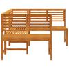 vidaXL Garden Bench Set 3 pcs Brown Solid acacia wood