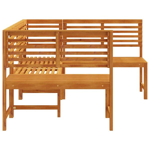 vidaXL Garden Bench Set 3 pcs Brown Solid acacia wood