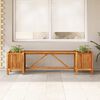 vidaXL Garden Bench with 2 Planters 150x30x40 cm Solid Acacia Wood