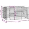 vidaXL Outdoor Dog Kennel Galvanised Steel with Roof 7.26 m&sup2;