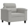vidaXL Sofa Chair Light Grey 60 cm Microfibre Fabric