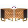 vidaXL Bedside Cabinets 2 pcs Brown and Black Solid Wood Mango