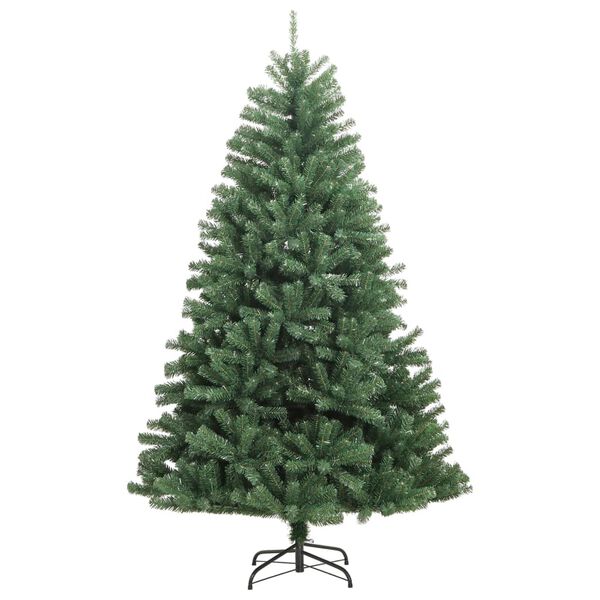 vidaXL Artificial Hinged Christmas Tree with Stand Green 210 cm