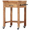 vidaXL Kitchen Trolley 58x58x89 cm Solid Acacia Wood