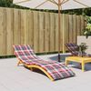 vidaXL Sun Lounger Cushion Red Check Pattern 200x70x3cm Oxford Fabric