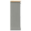 vidaXL Shoe Cabinet VIGO 60x35x96 cm Grey Solid Wood Pine