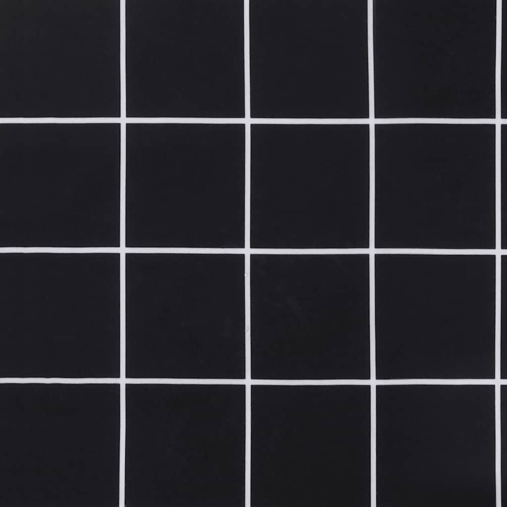vidaXL Garden Bench Cushions 2pcs Black Check Pattern 100x50x7cm Fabric
