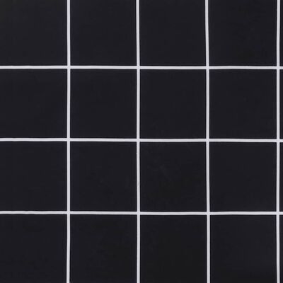 vidaXL Garden Bench Cushions 2pcs Black Check Pattern 100x50x7cm Fabric