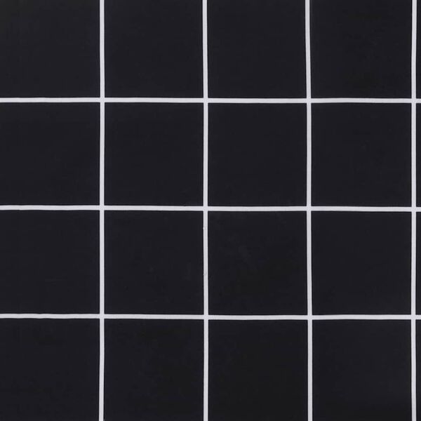 vidaXL Garden Bench Cushions 2pcs Black Check Pattern 100x50x7cm Fabric