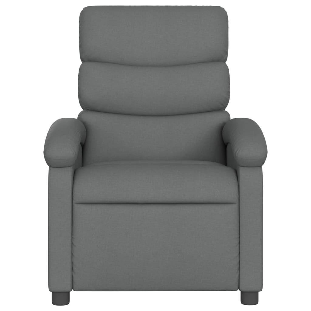 vidaXL Recliner Chair Dark Grey Fabric